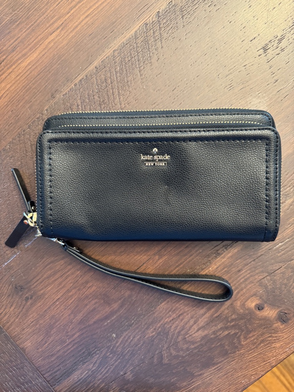 kate spade Black Leather Wristlet Clutch